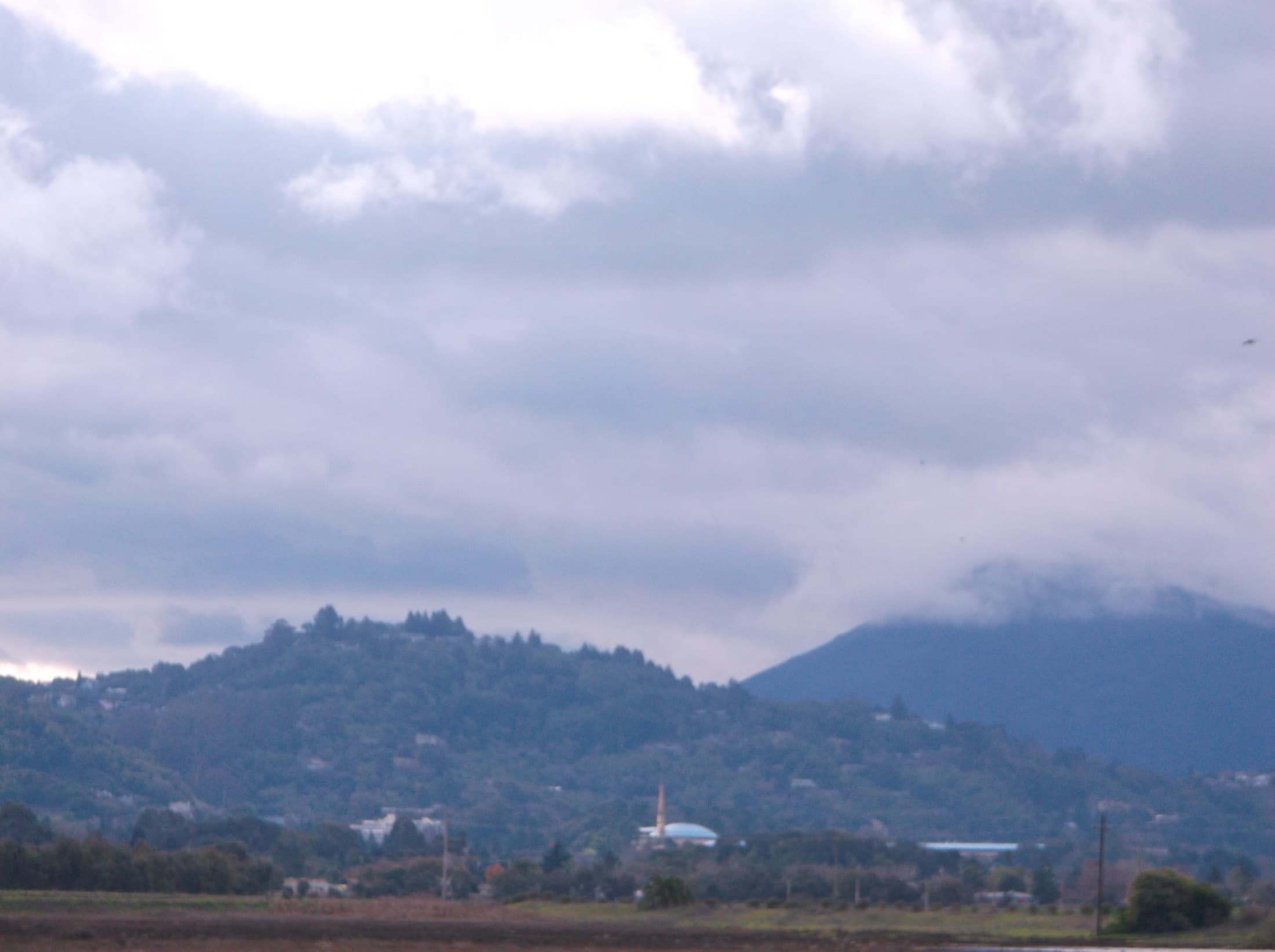Mount Tamalpais with the Marin County Civic Center in the distance