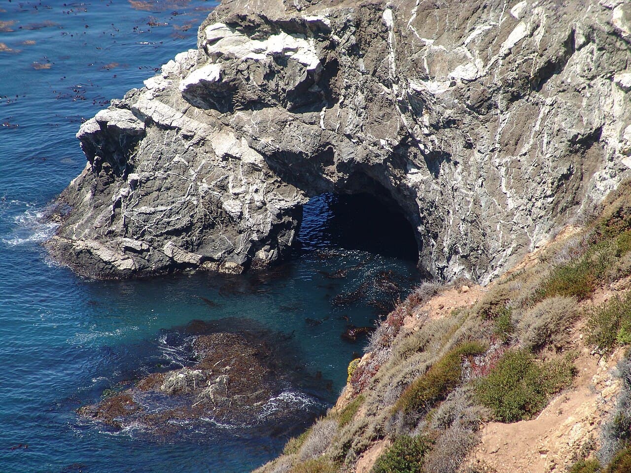 Pacific Coast Highway cliffs along the Big Sur coastline in California