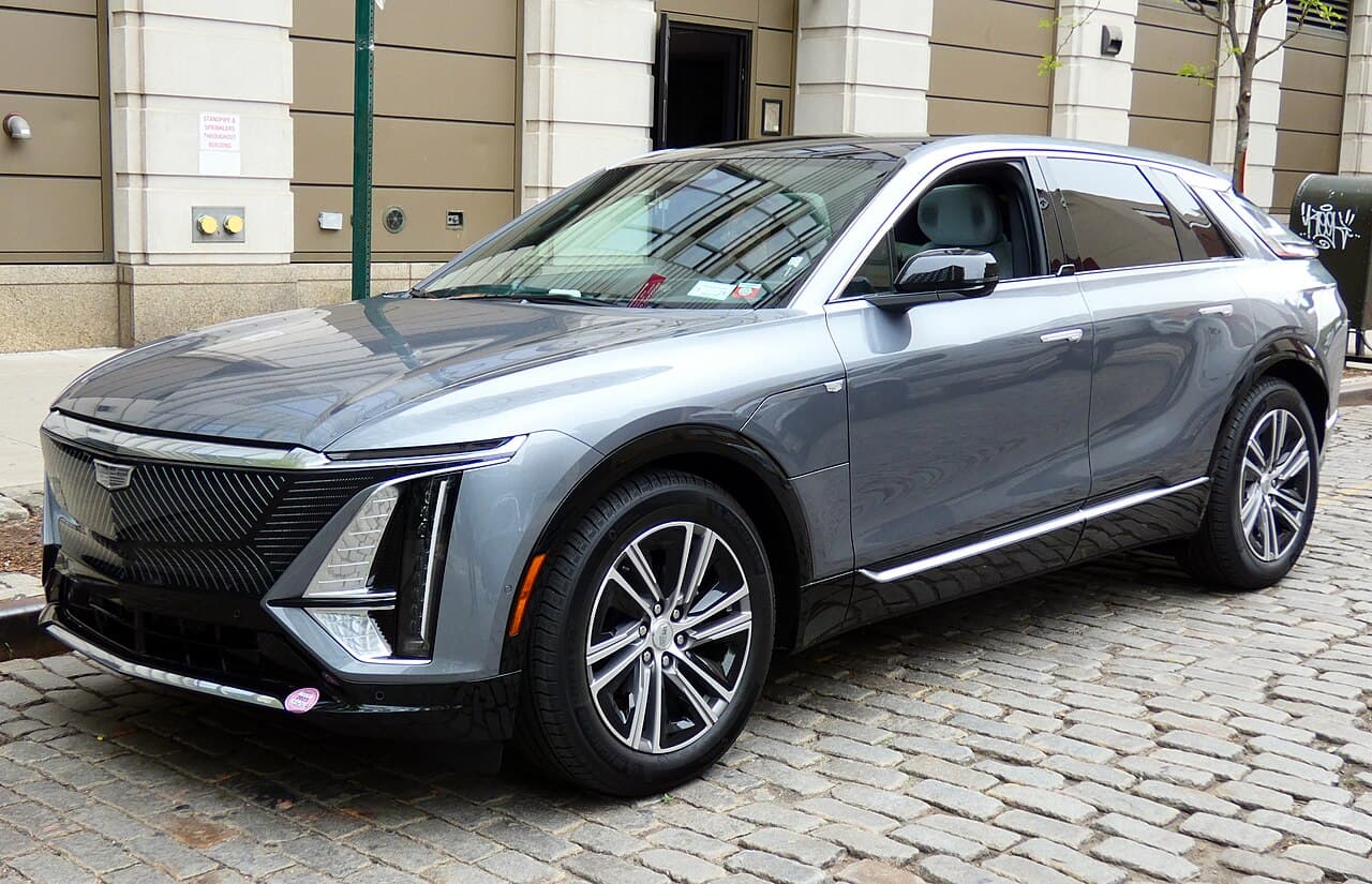 Cadillac Lyriq electric SUV profile view