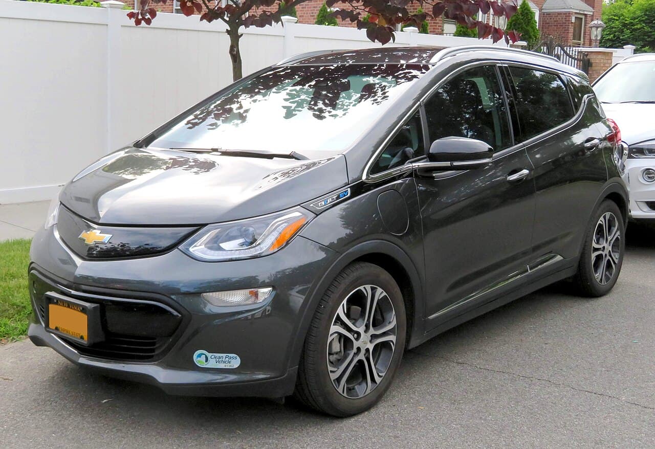Chevrolet Bolt EV plugged into a home charger