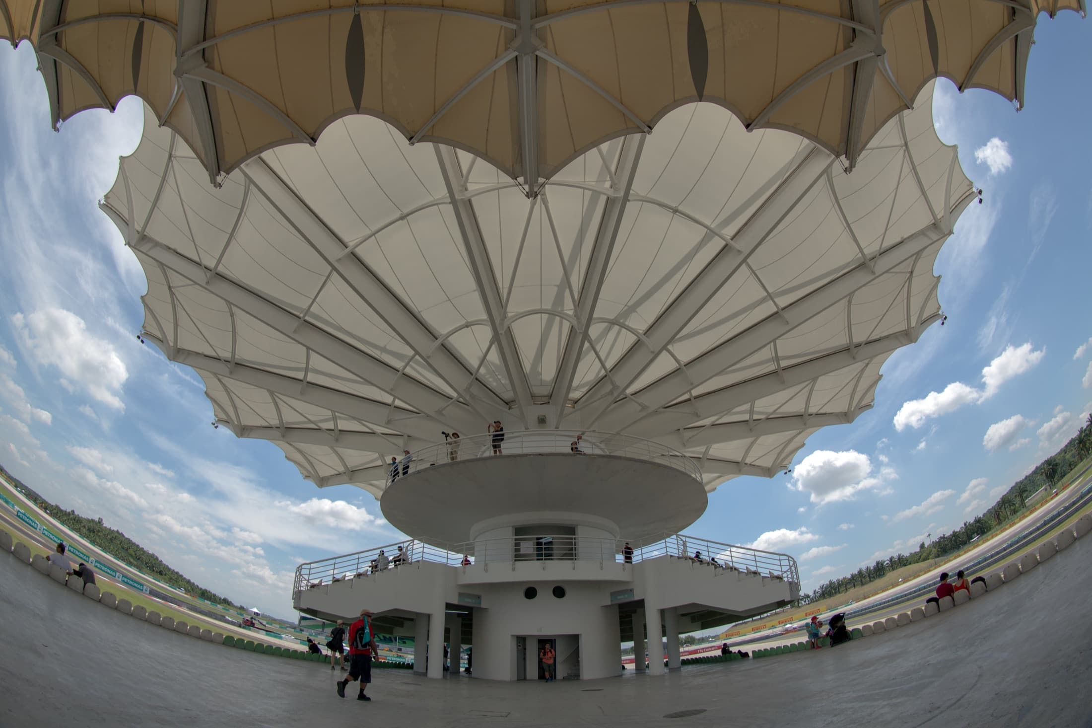 Sepang International Circuit main grandstand tower during the 2016 Malaysian Grand Prix