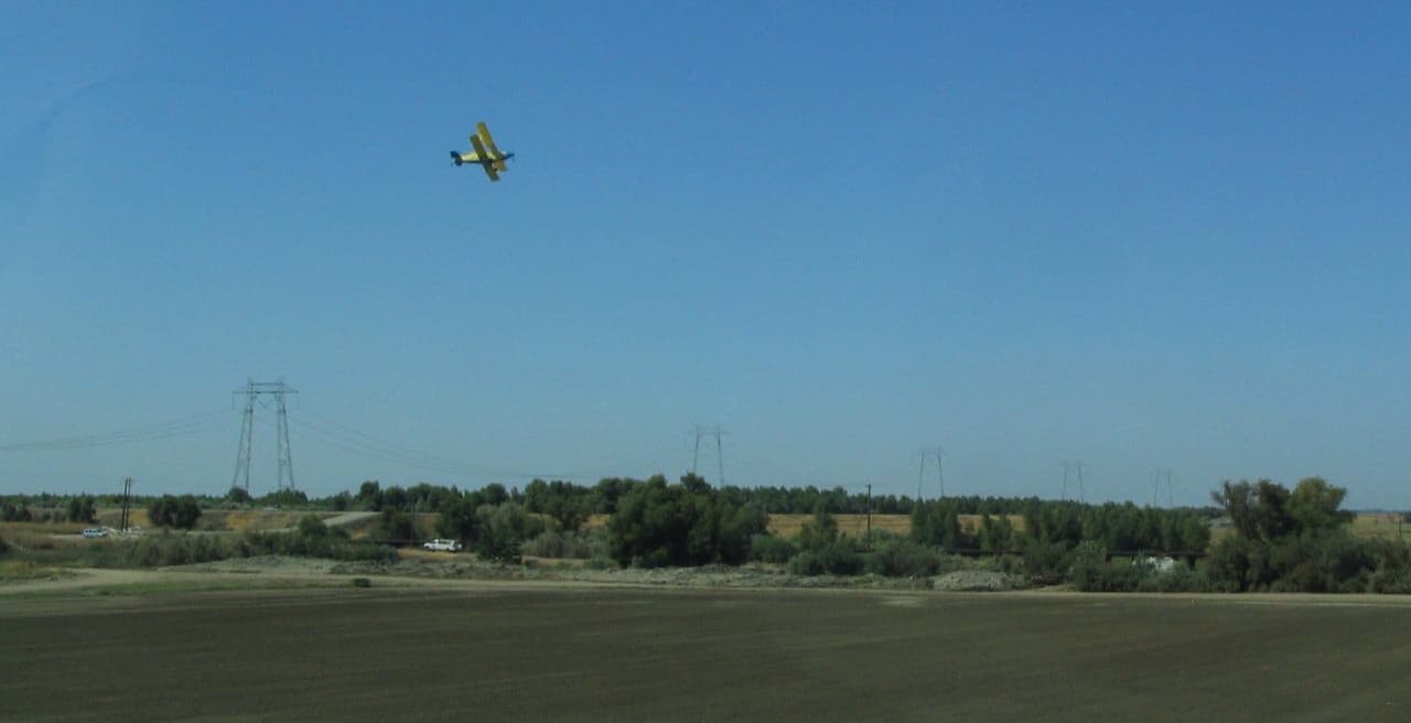 Interstate 5 through California's Central Valley near Willows