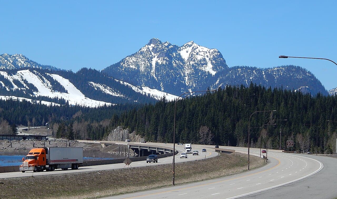 Interstate 90 at Snoqualmie Pass in Washington State