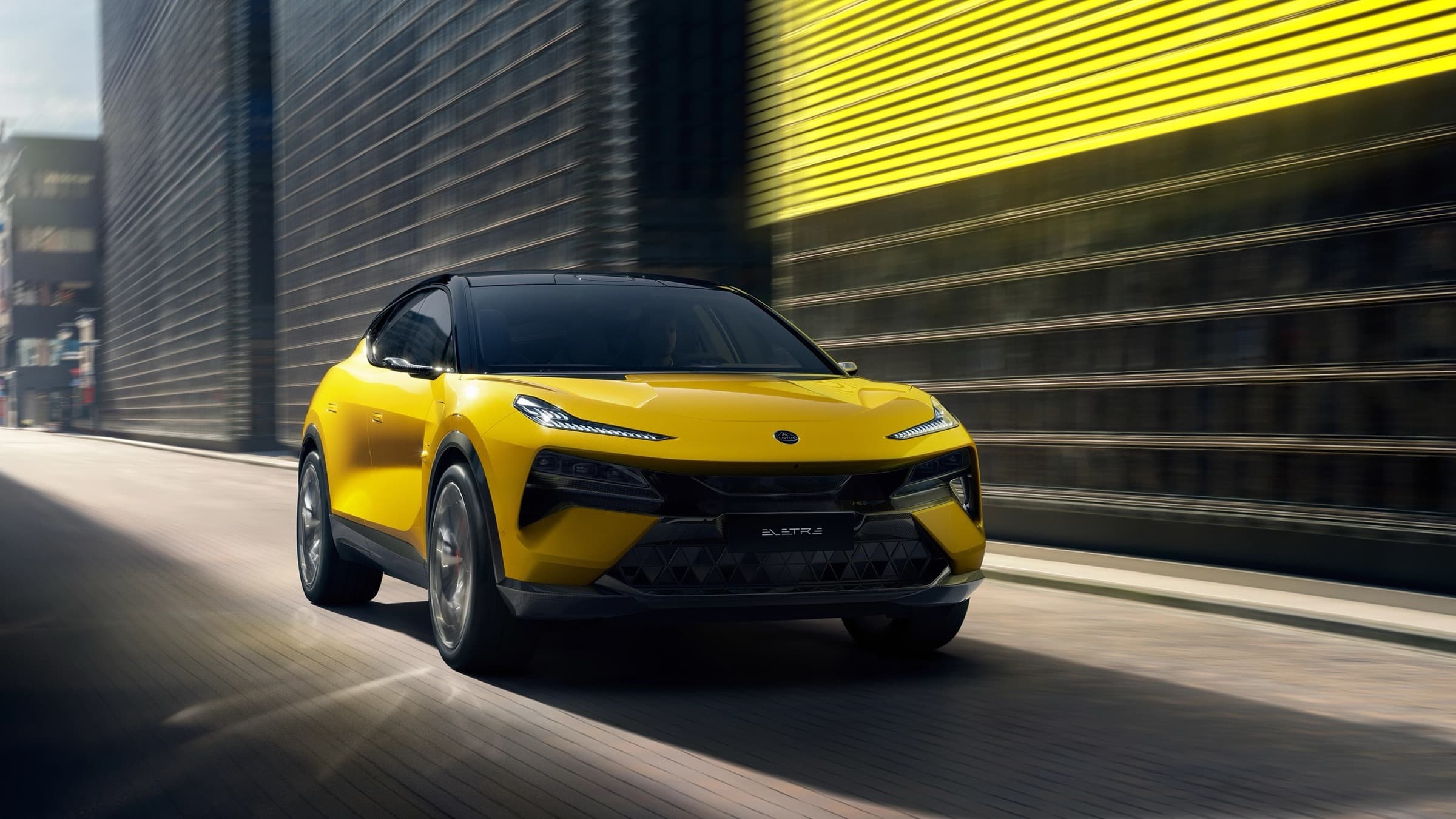 Yellow Lotus Eletre electric SUV from Lotus Canada marketing imagery