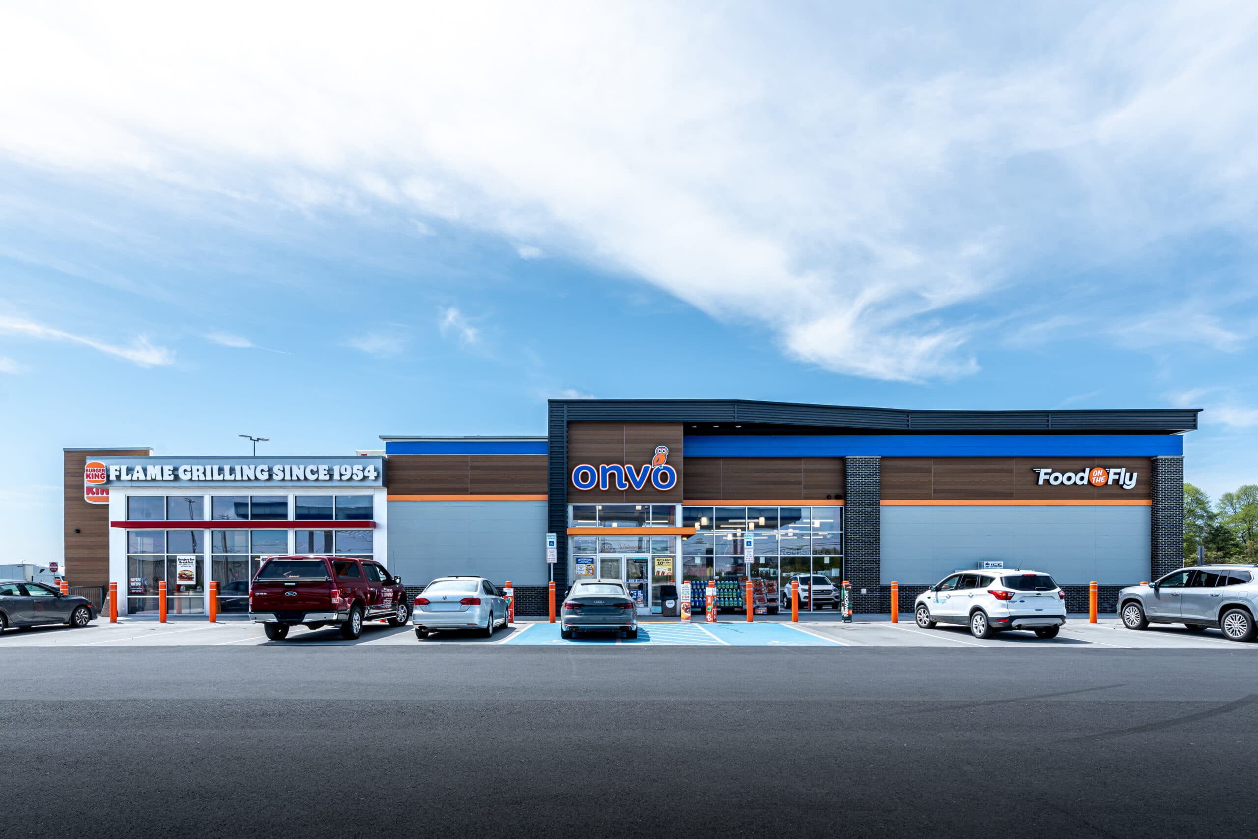 Onvo Highridge travel plaza exterior in Pottsville, Pennsylvania