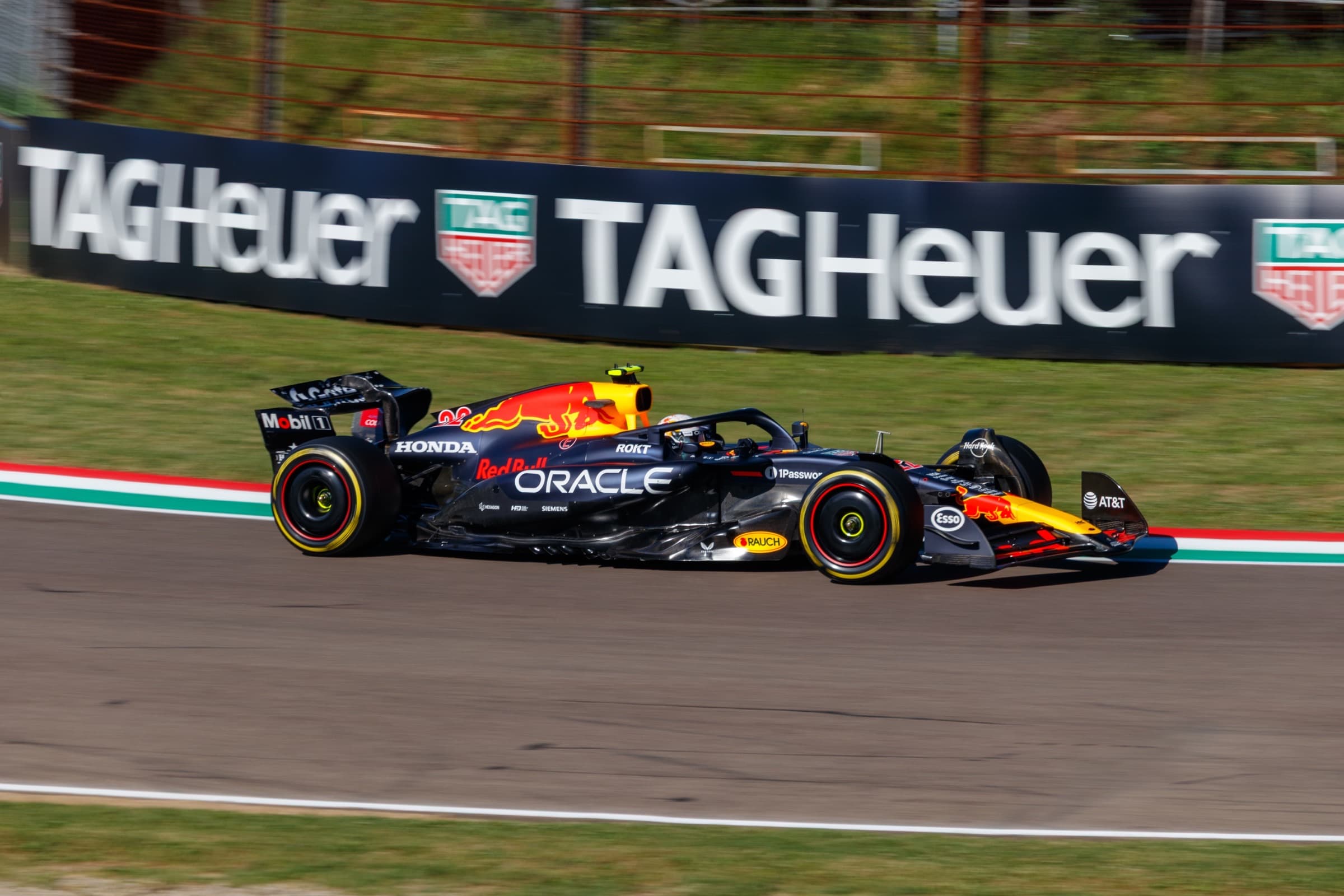Yuki Tsunoda in the Red Bull RB21 during the 2025 Emilia Romagna Grand Prix at Imola
