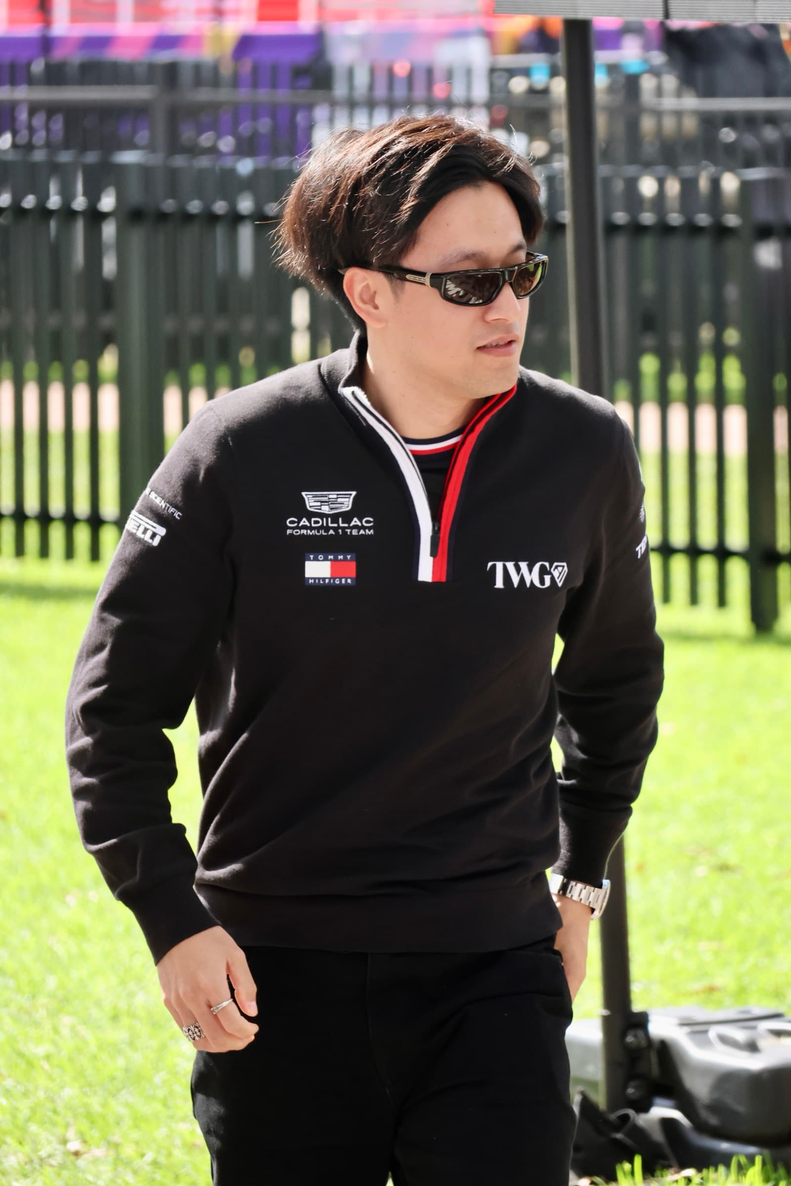 Zhou Guanyu at the Melbourne Walk during the 2026 Australian Grand Prix