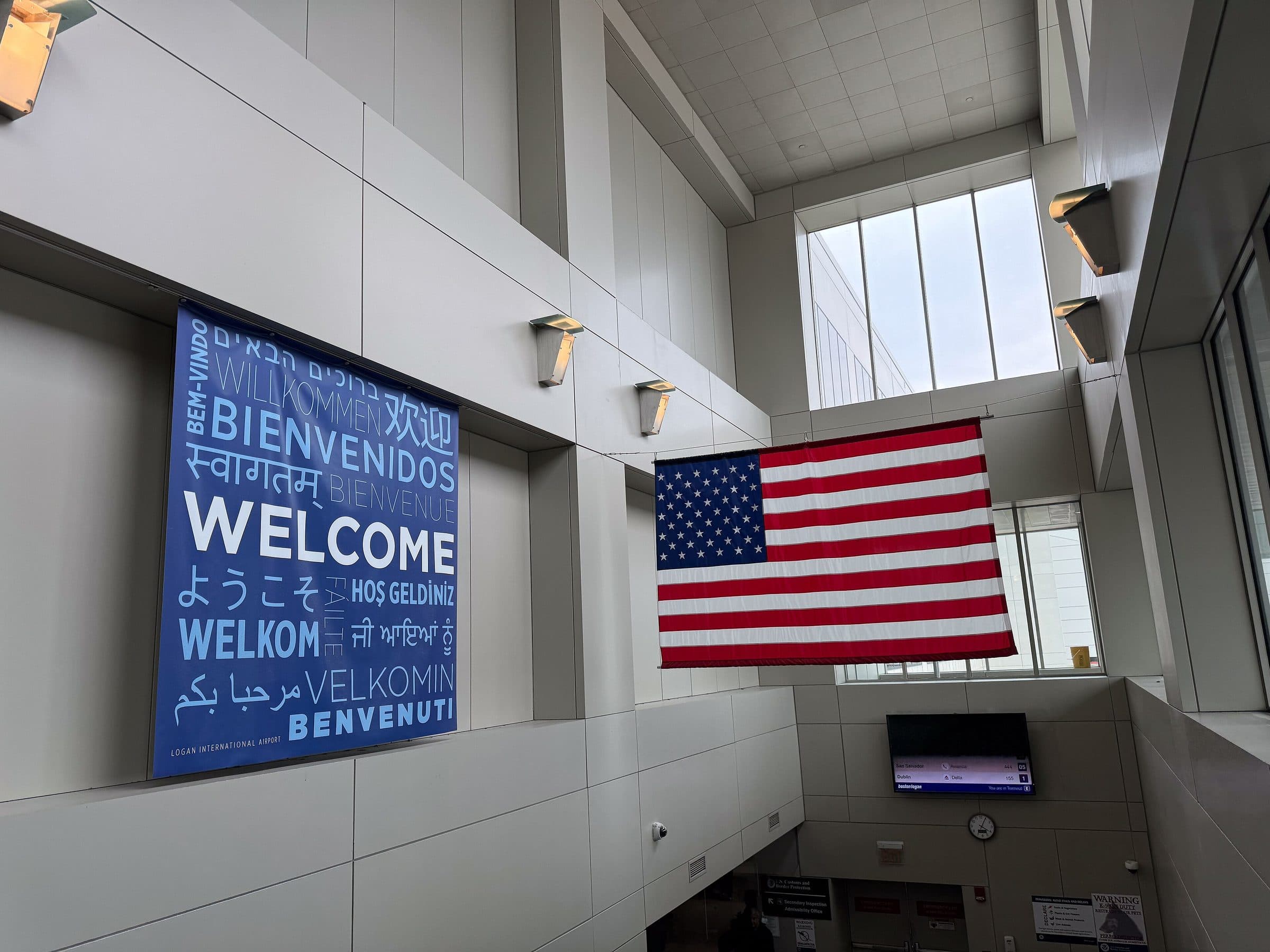 United States arrivals hall at Boston Logan International Airport