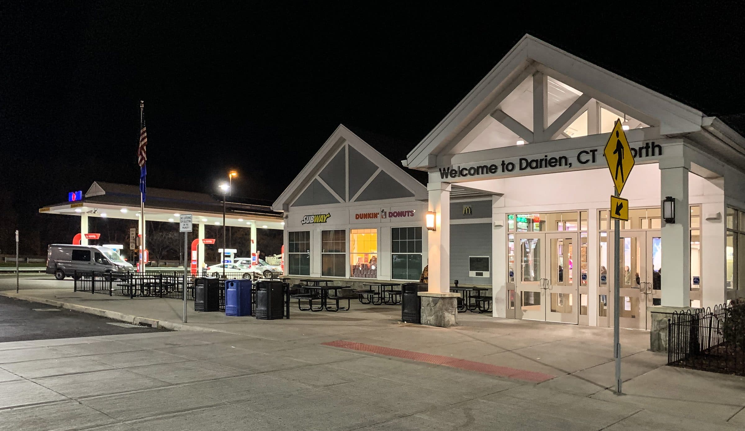 I-95 rest stop in Darien, Connecticut