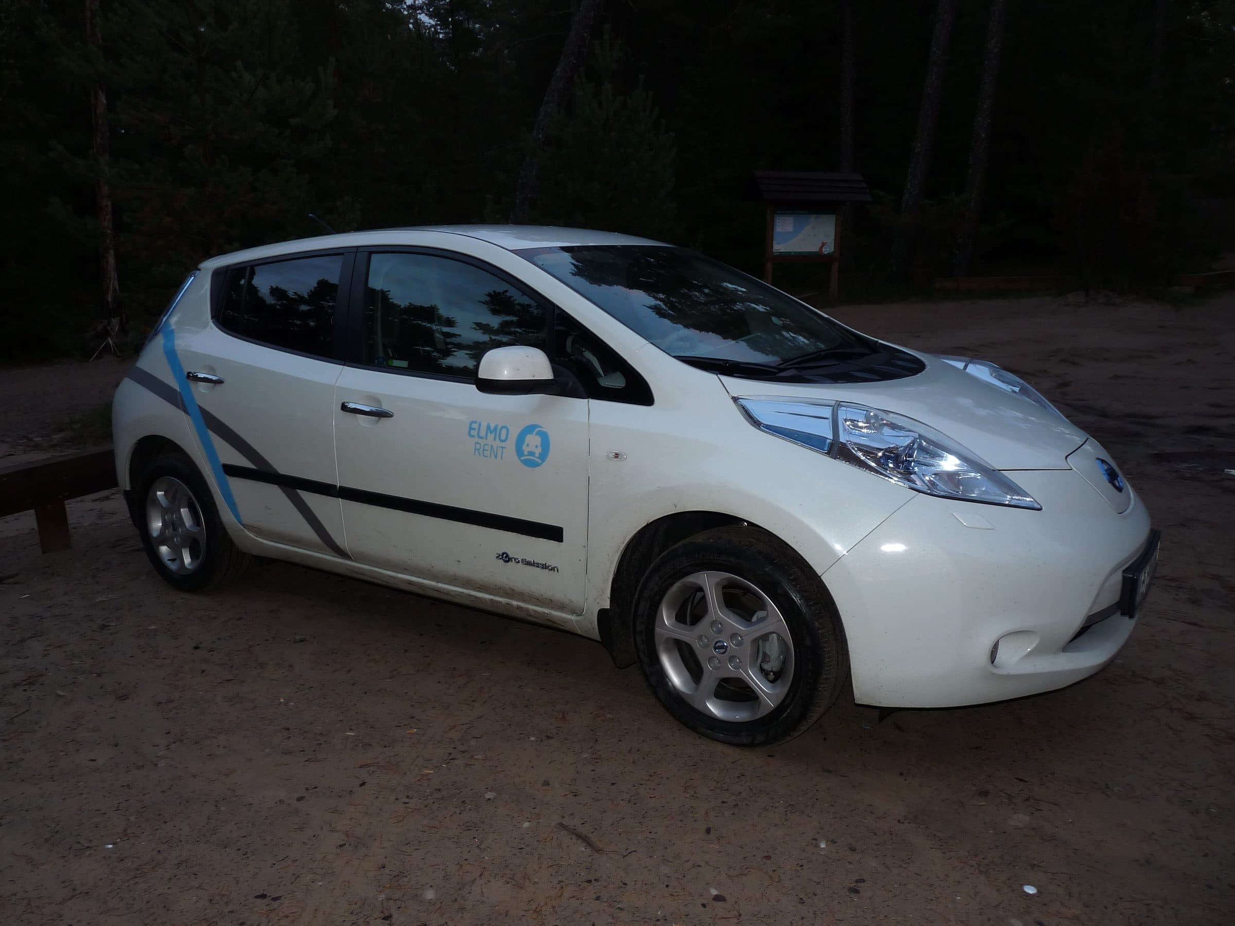 Nissan Leaf parked outdoors
