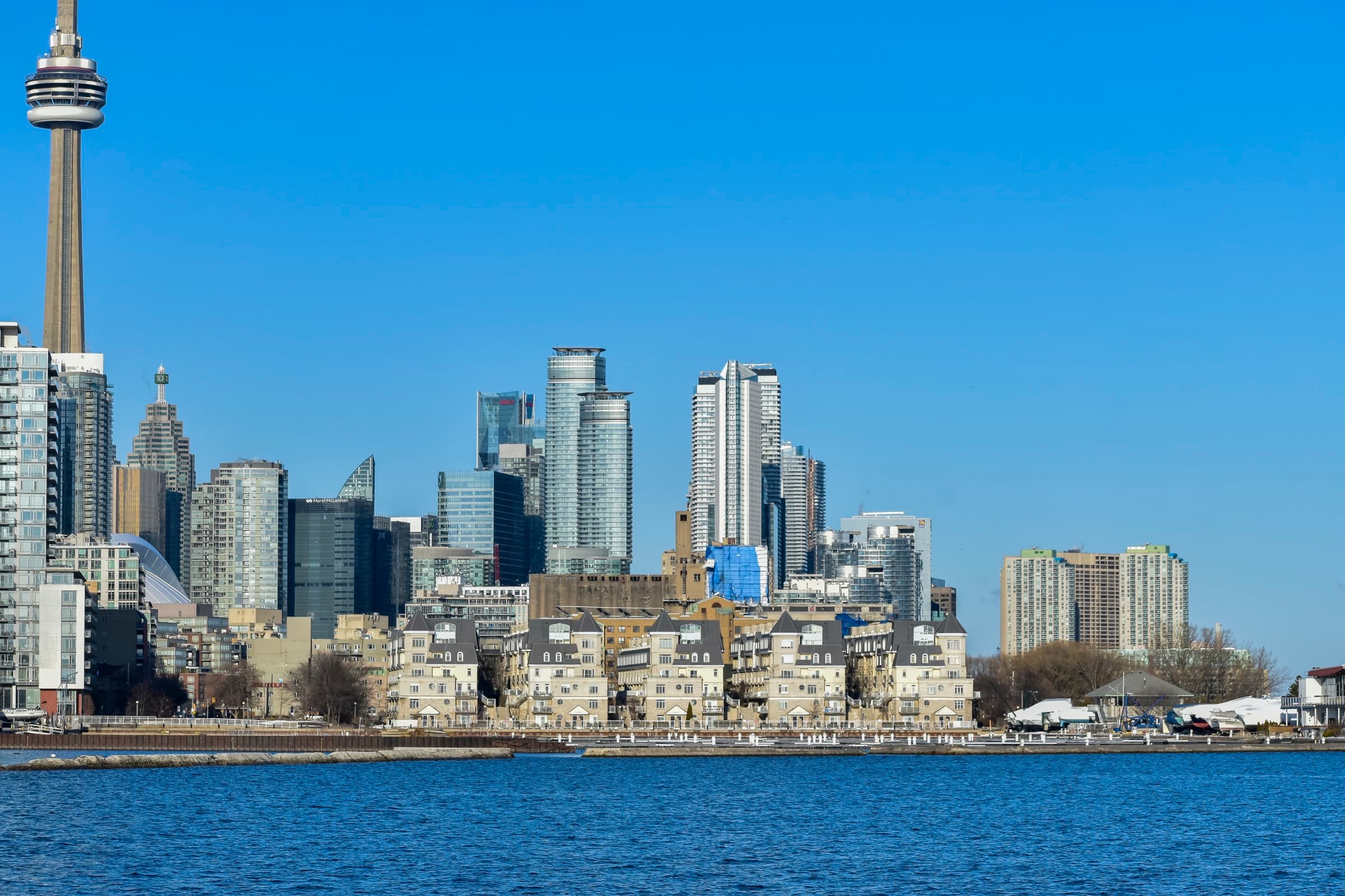 Toronto skyline and Lake Ontario viewed from the waterfront