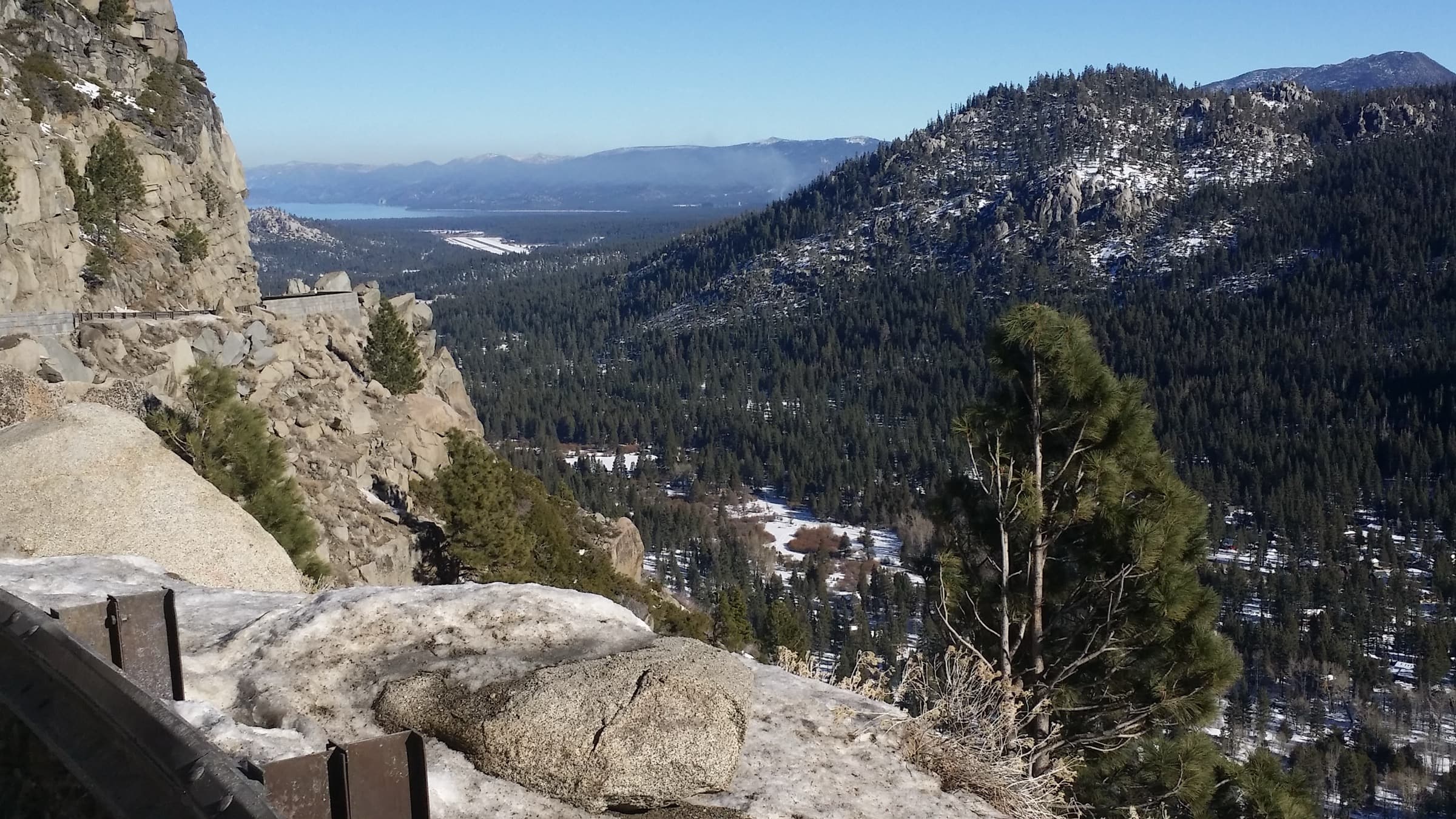 US 50 descending from Echo Summit toward South Lake Tahoe