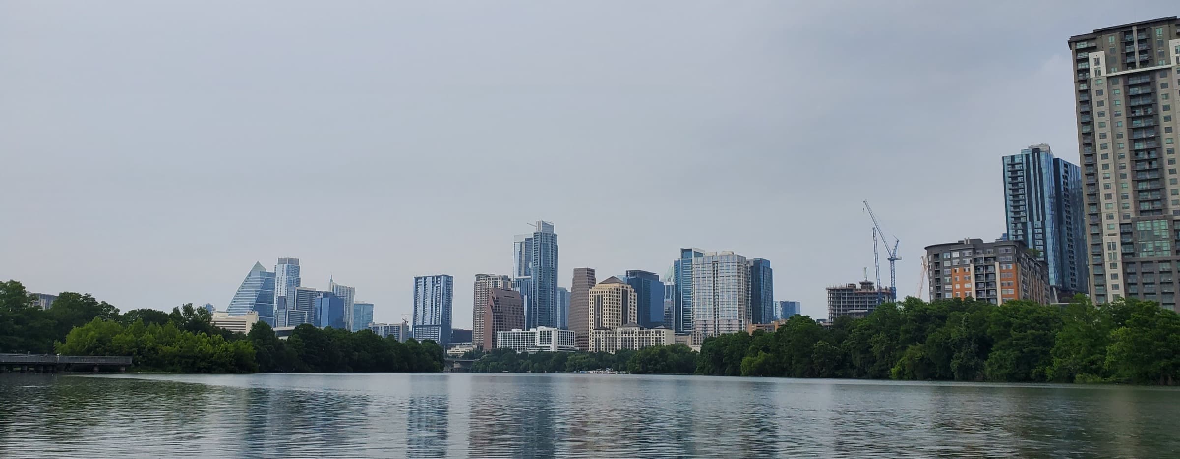Austin skyline along Lady Bird Lake