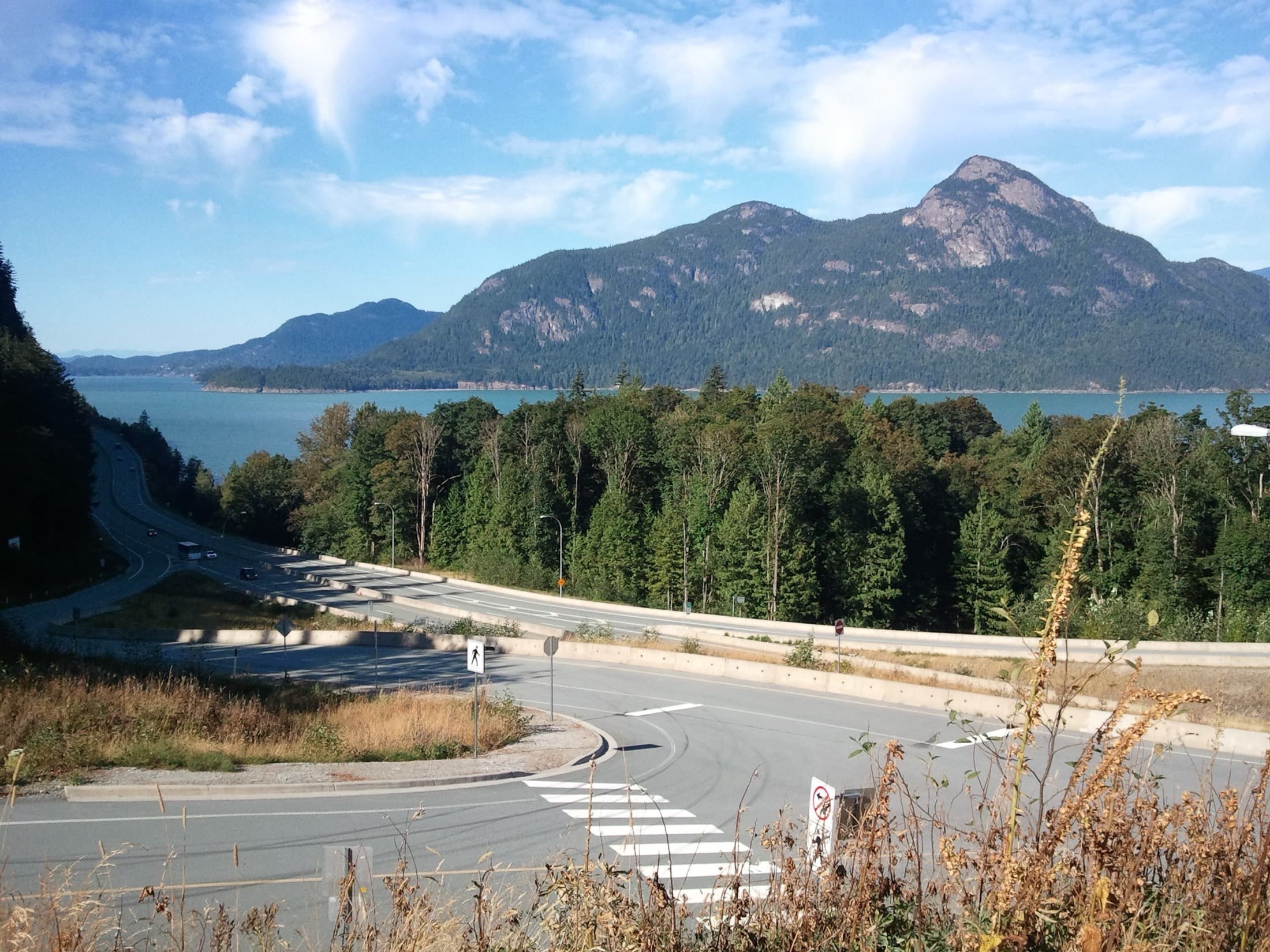 Sea to Sky Highway (Highway 99) above Howe Sound near Porteau Cove