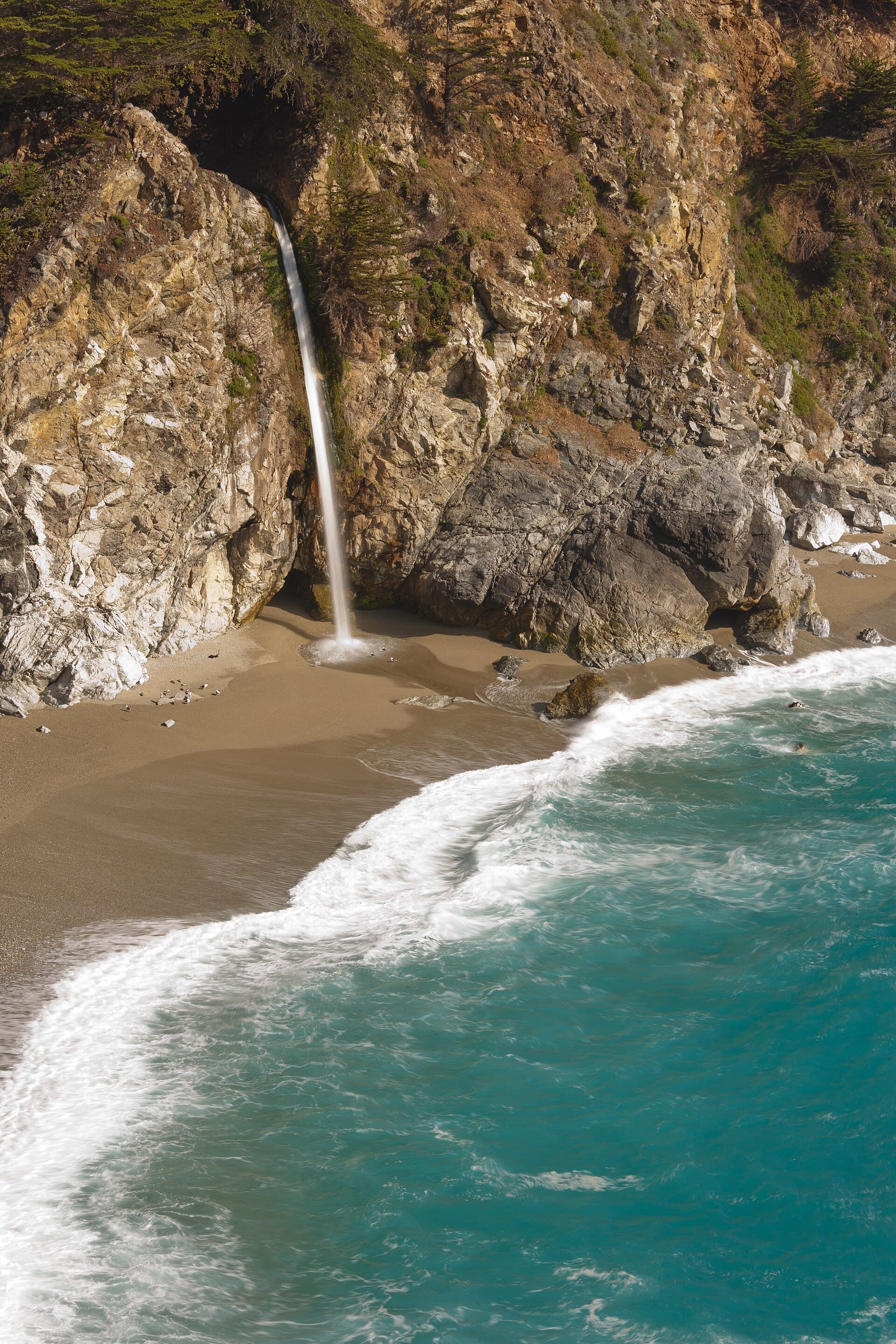 McWay Falls dropping onto the beach at Julia Pfeiffer Burns State Park
